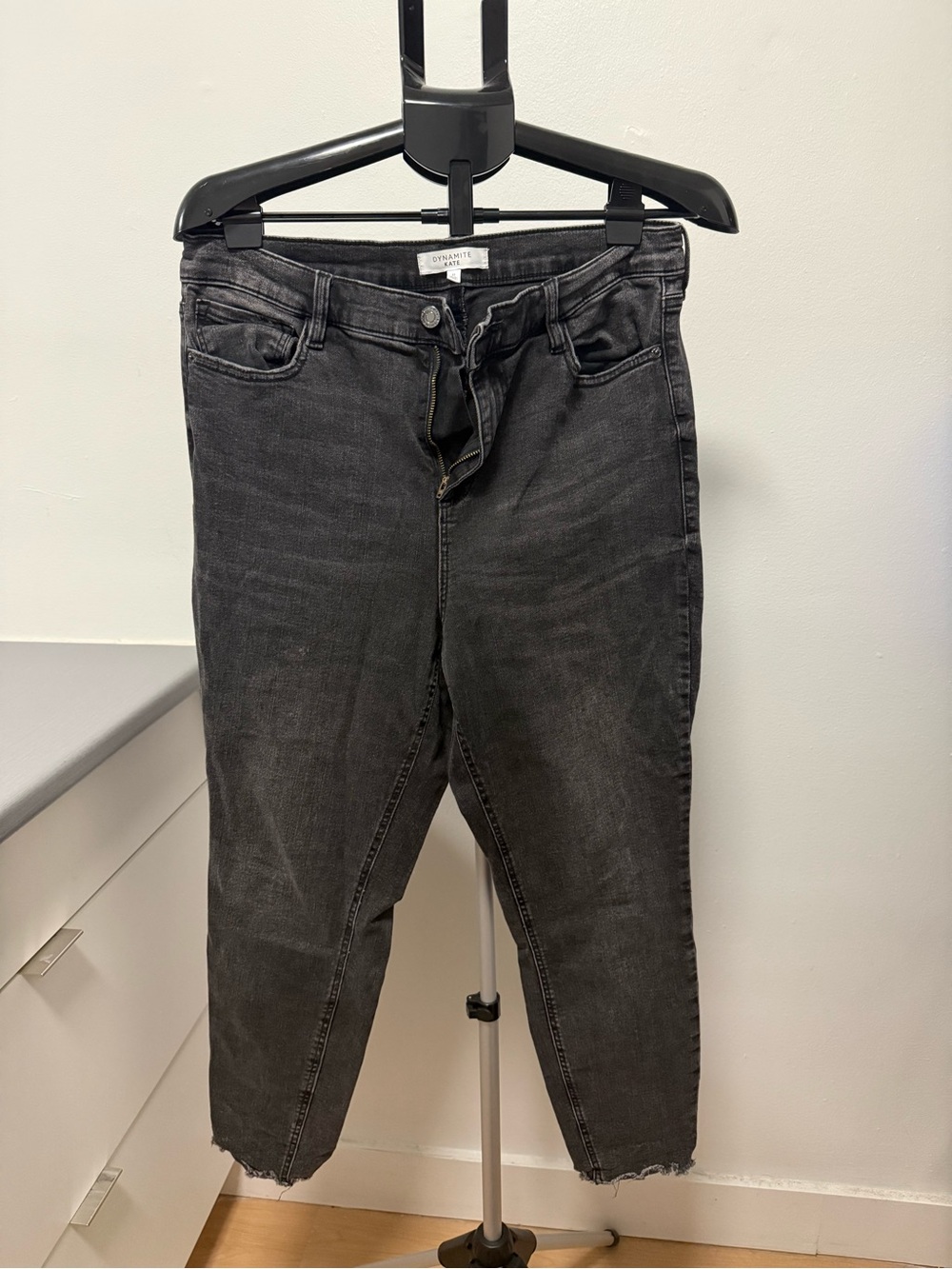 Dynamite Kate Black/Charcoal Skinny Jeans — Size 32